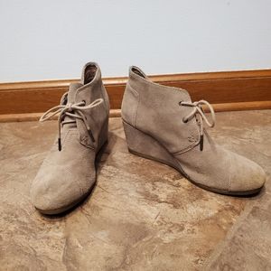 TOMS wedge booties